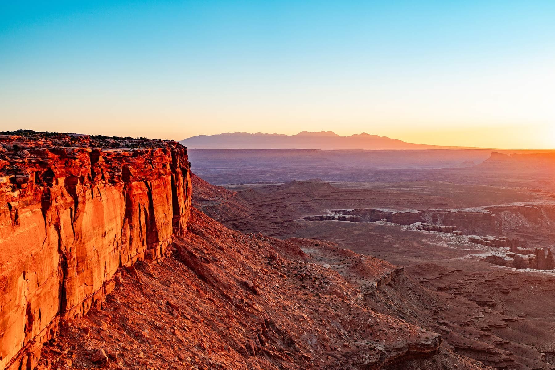 Sunrise over Grand View Point, Canyonlands National Park, Utah