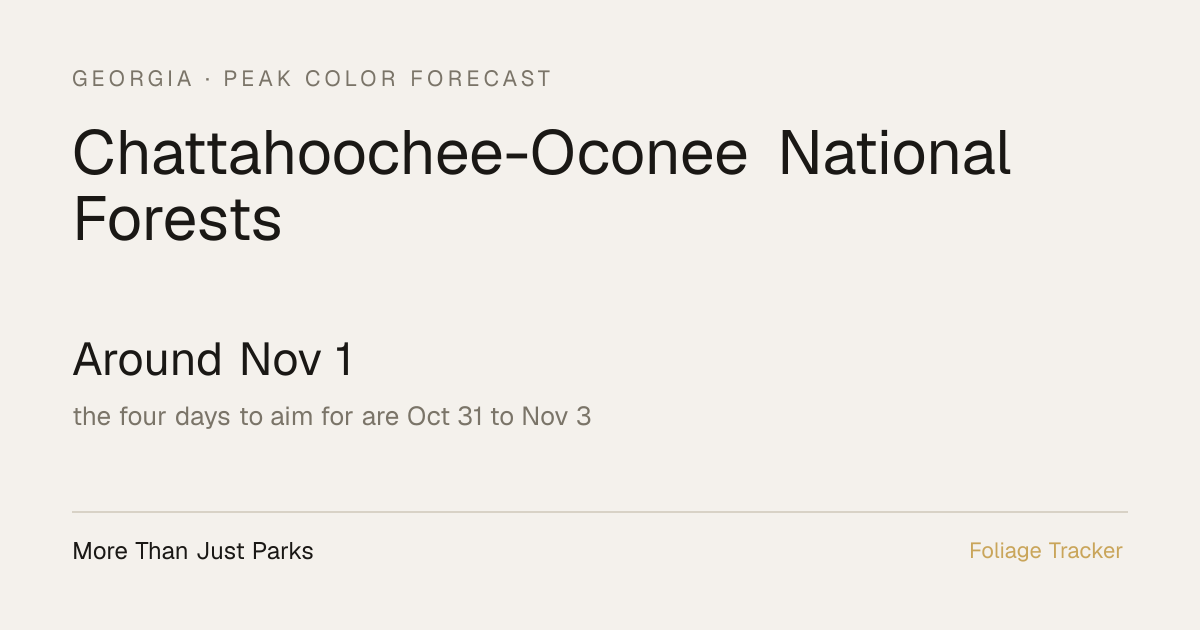 Chattahoochee-Oconee National Forests Fall Foliage: 2026 Peak Color ...