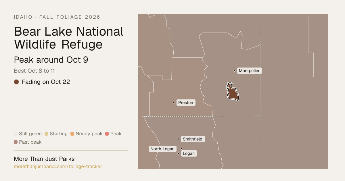 Bear Lake Fall Foliage 2026: Peak Week, What's Turning Now | More Than