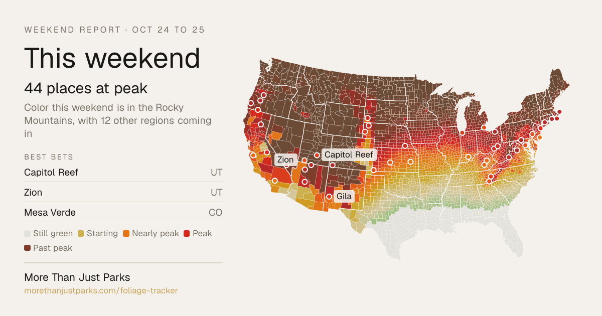 Fall Foliage This Weekend: Peak Color Report 2026 by Region | More Than ...
