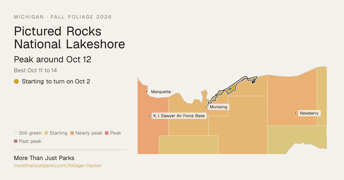 Pictured Rocks Fall Foliage 2026: Peak Week | More Than Just Parks