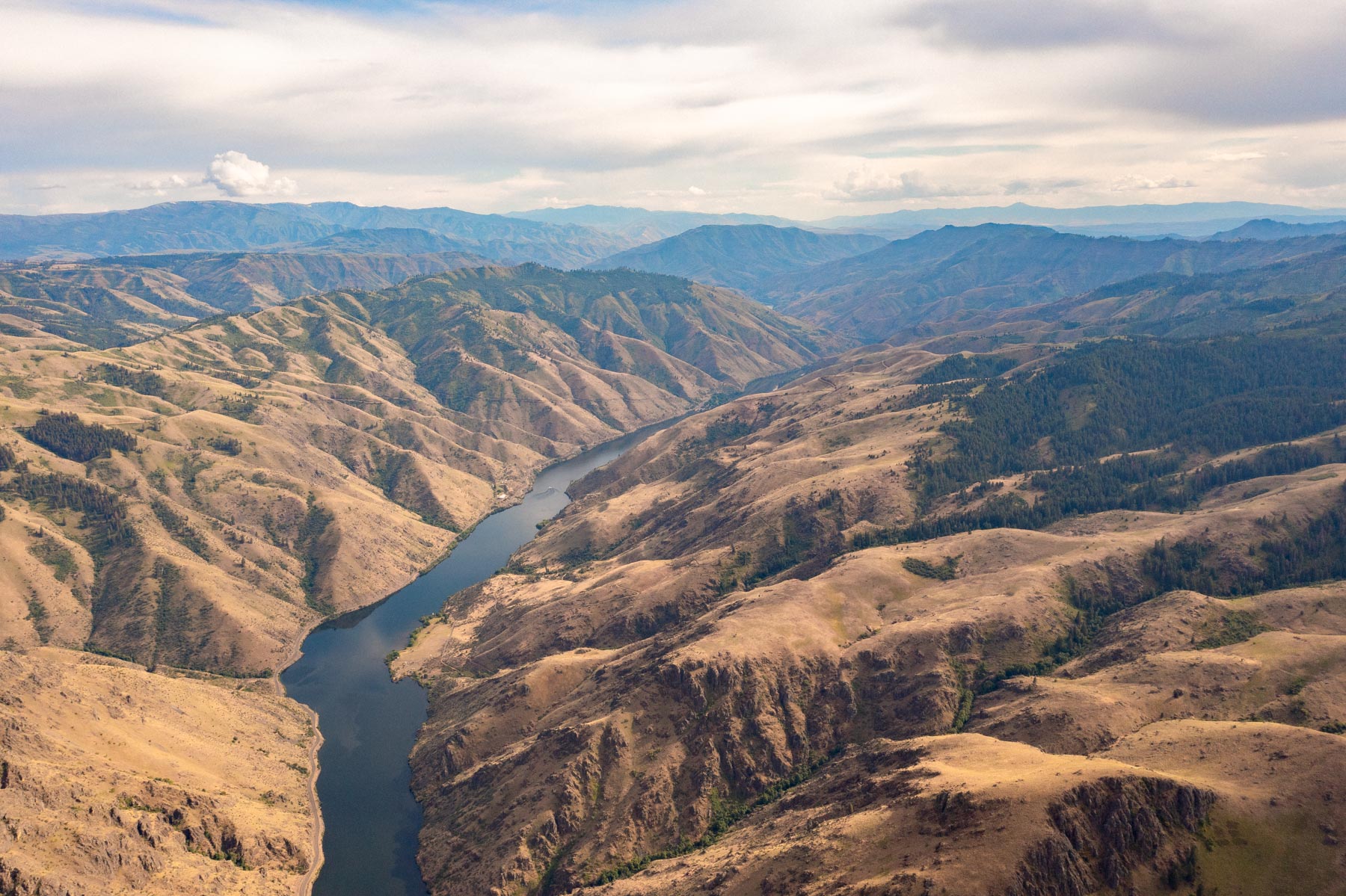 Hells Canyon and the Snake River from above