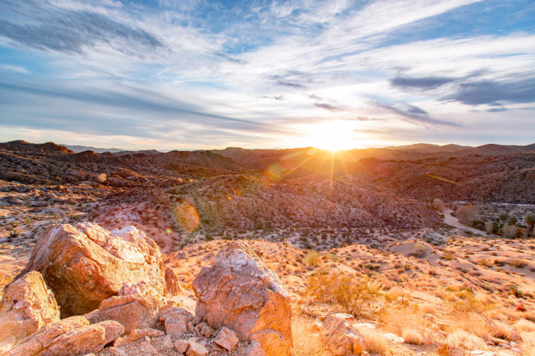 mastadon peak hike joshua tree, cottonwood spring sunset joshua tree national park