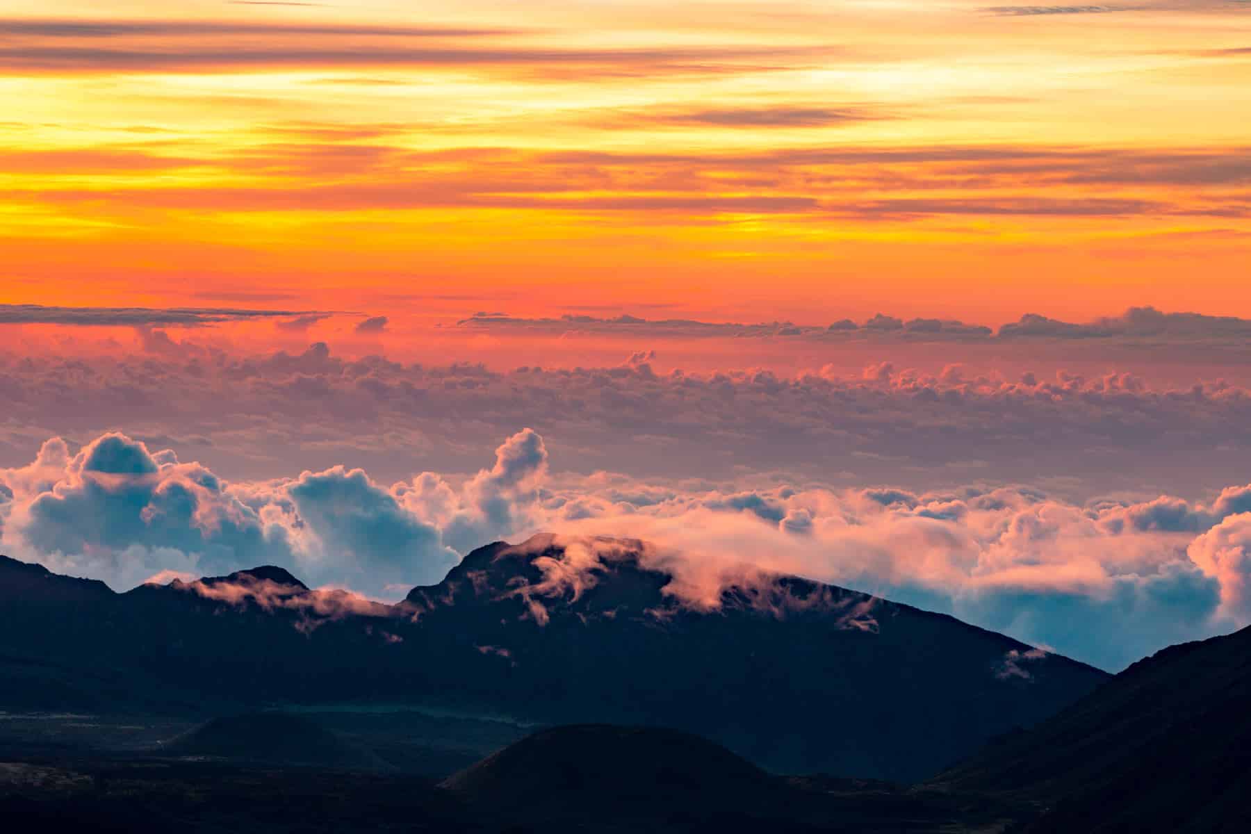 Haleakala National Park Summit Sunset, Maui, hawaii national parks