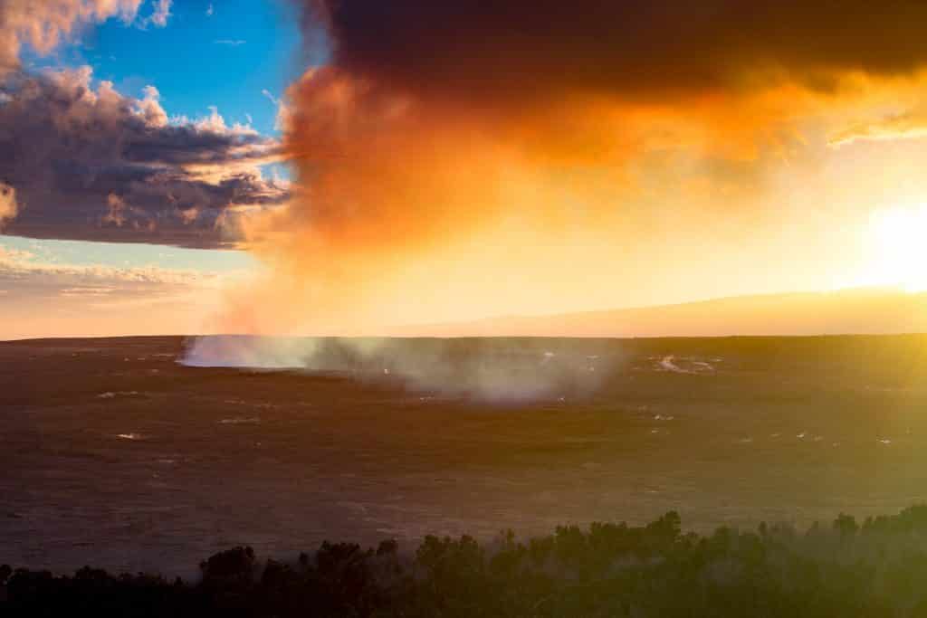 hawai'i volcanoes national park sunset