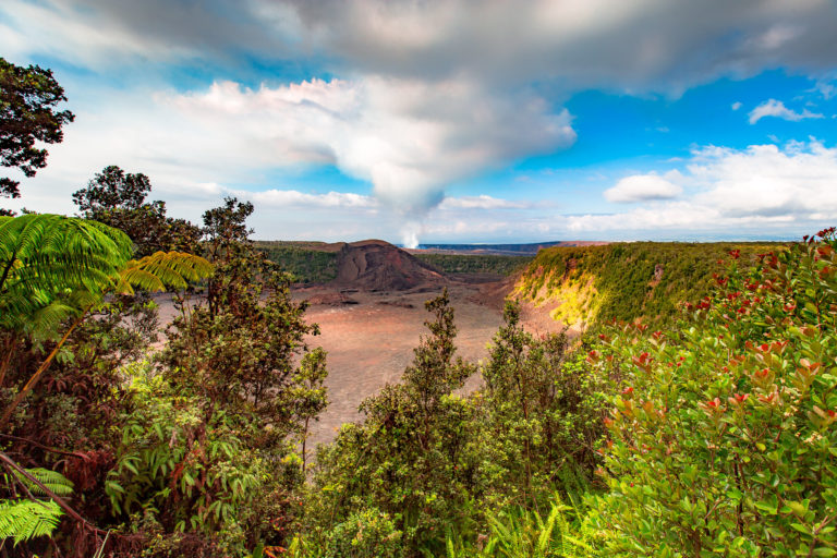 Kilauea Iki Crater hawaii volcanoes national park