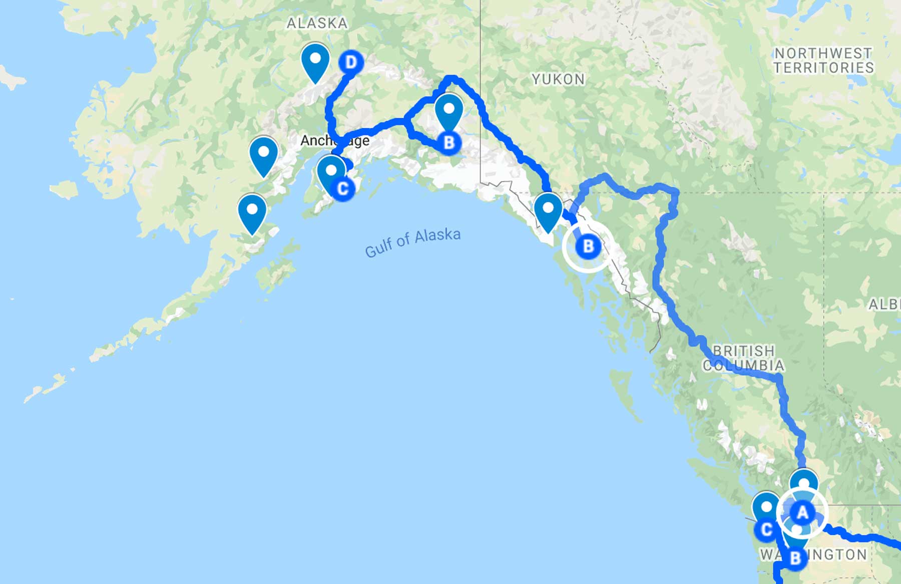 all 63 national parks road trip map alaska