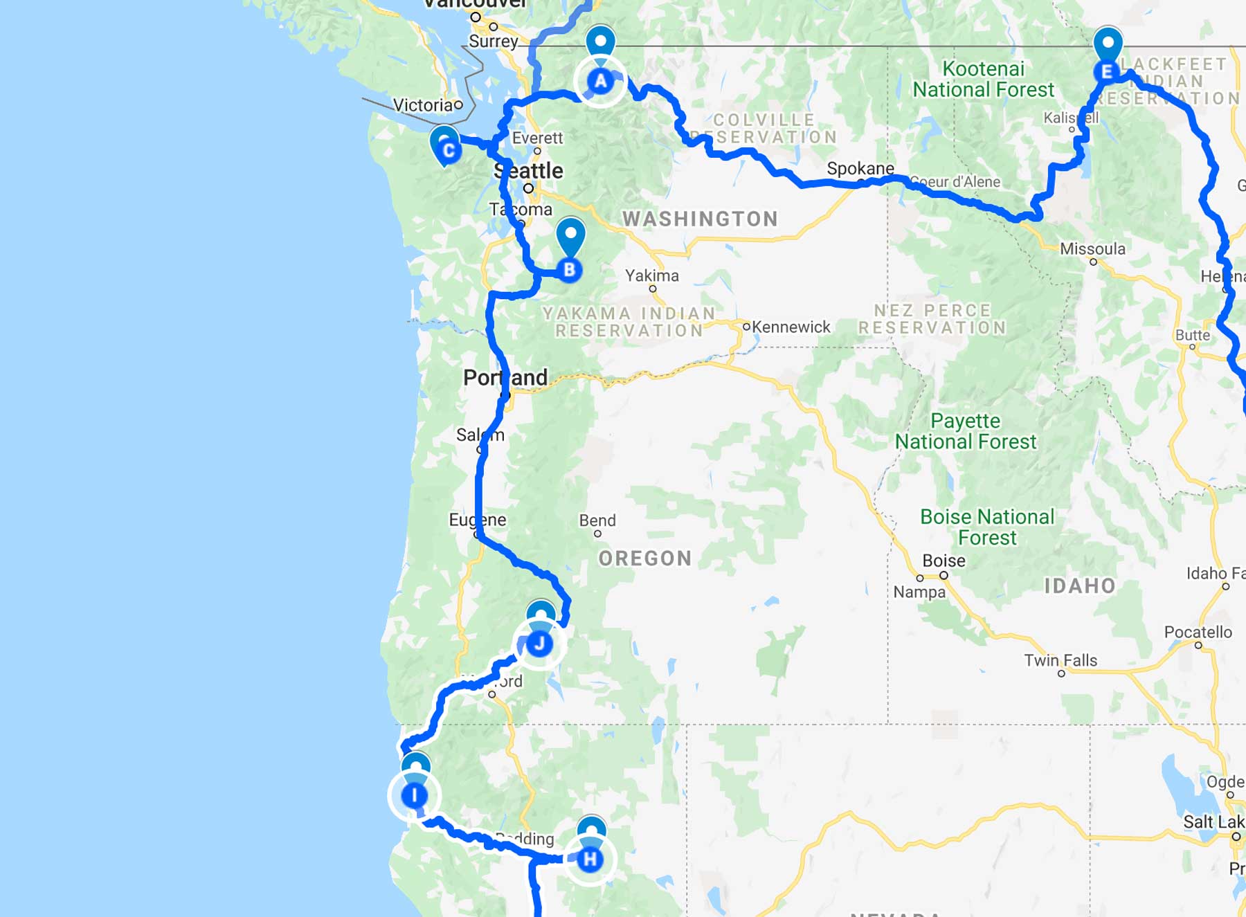 pacific northwest national parks road trip