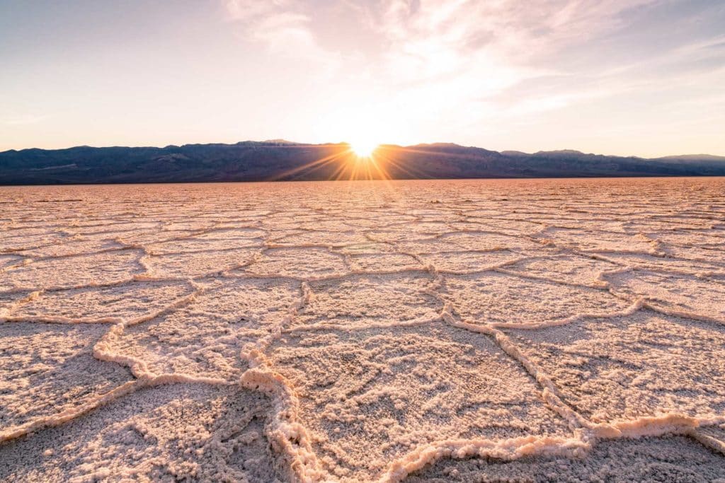 badwater basin sunset death valley national park 