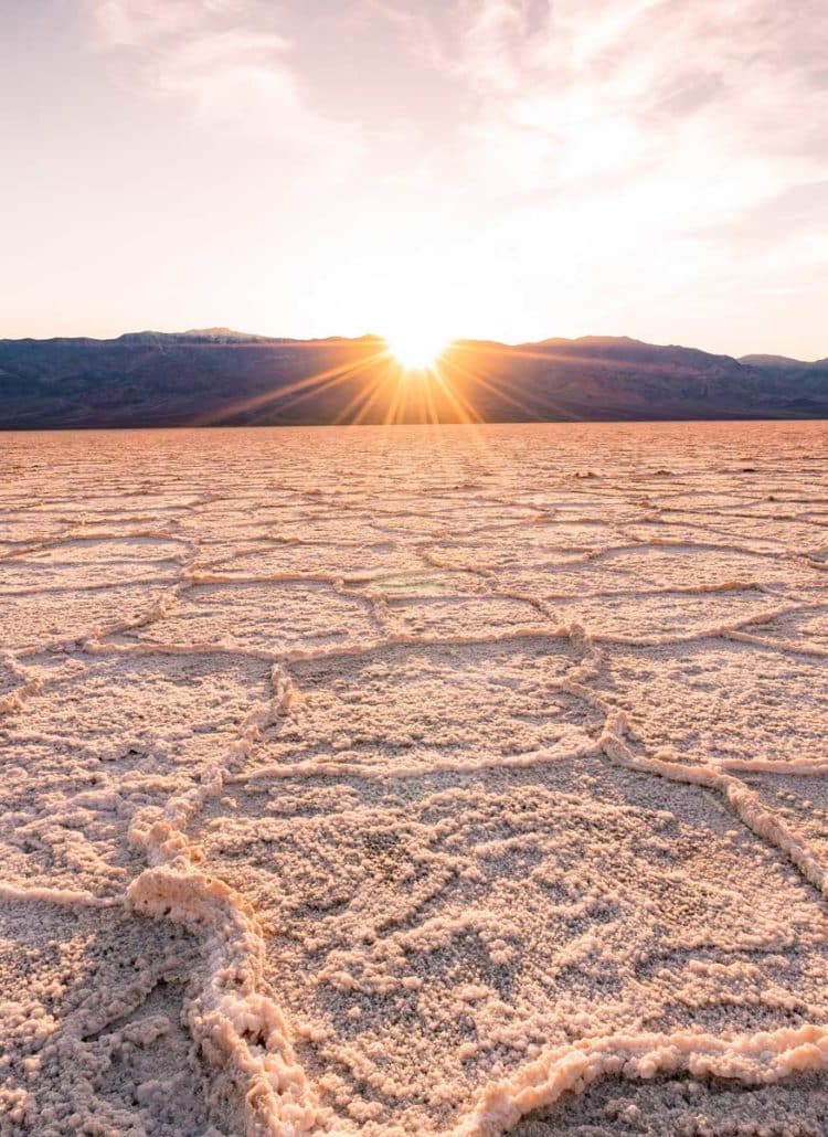 badwater basin sunset death valley national park california