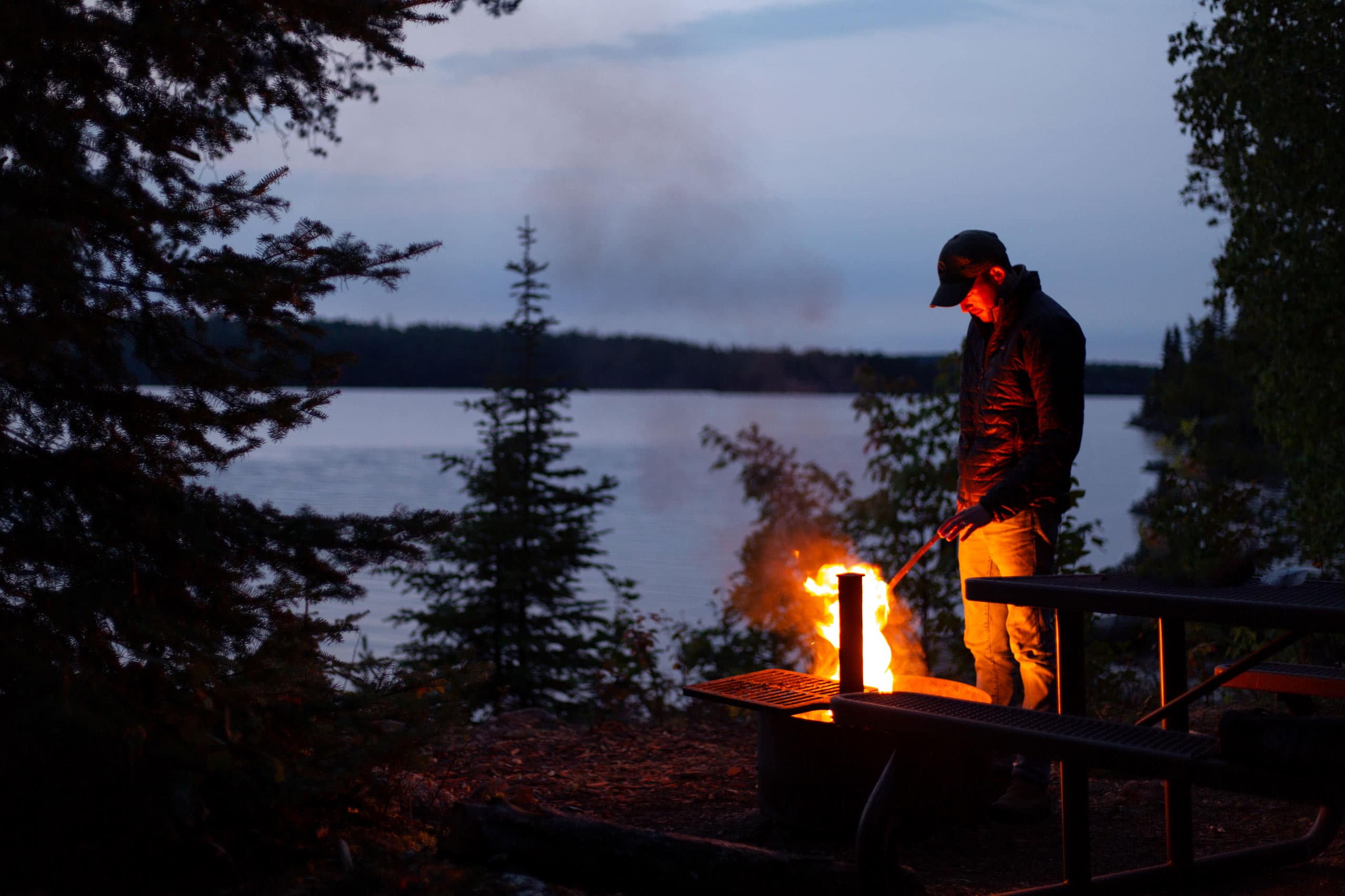 Campfire at Voyageurs National Park 