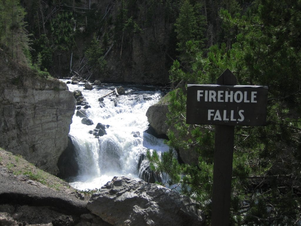 Yellowstone National Park Facts include that there are almost 300 waterfalls in the park.