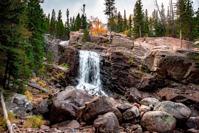 alberta falls hike rocky mountain national park colorado