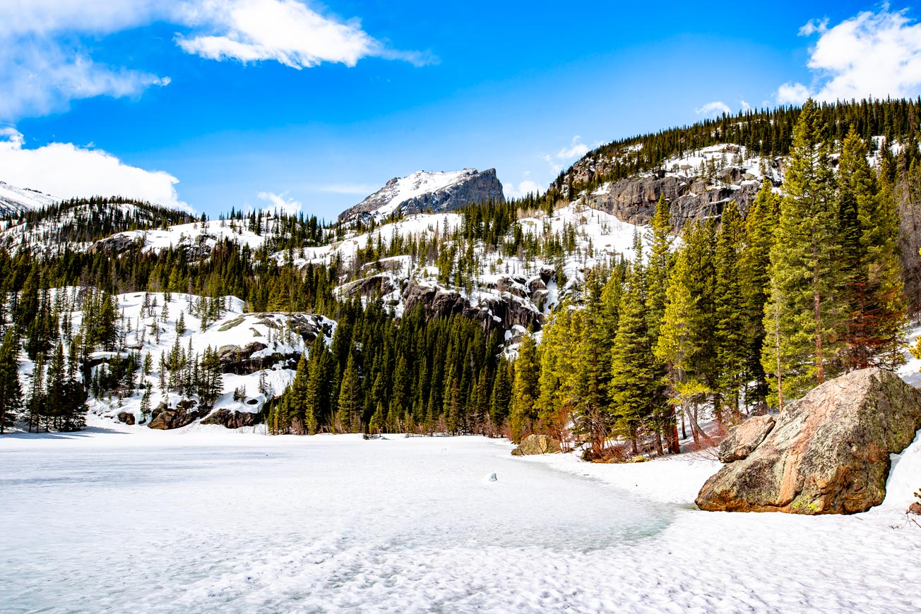 rocky mountain national park winter bear lake