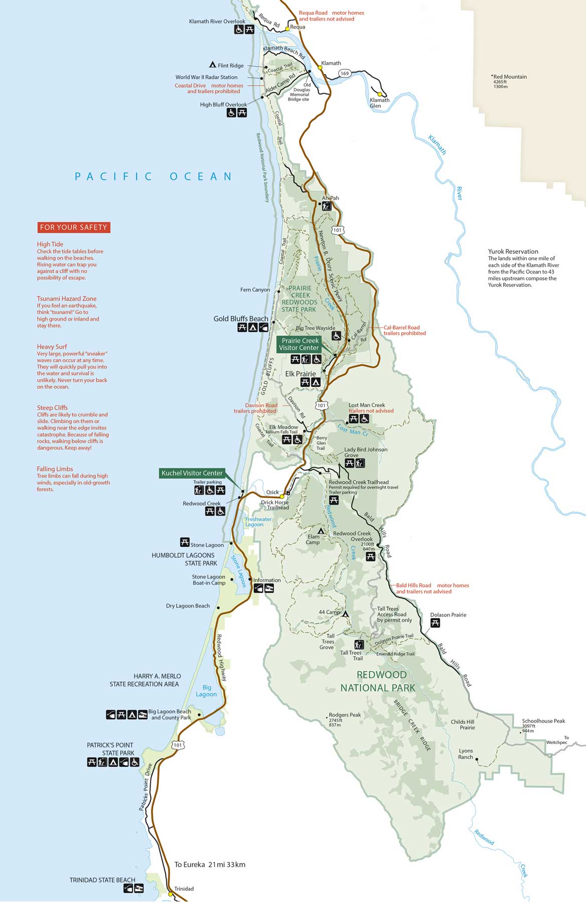 redwood national park map