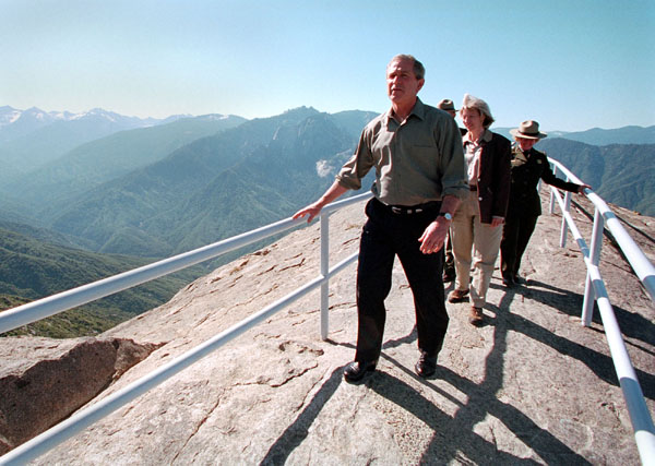 George W. Bush was the first president to visit the park while in office | General Sherman Tree