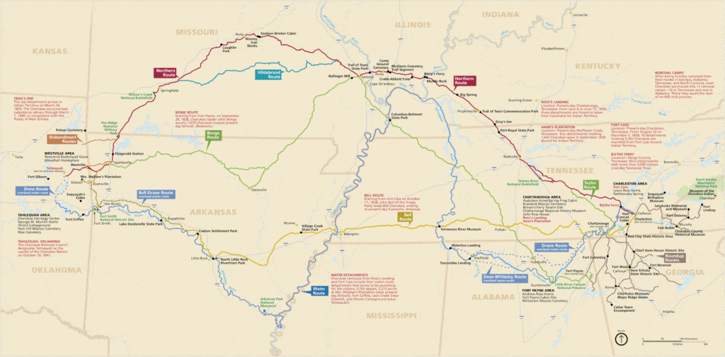 Trail of Tears Map