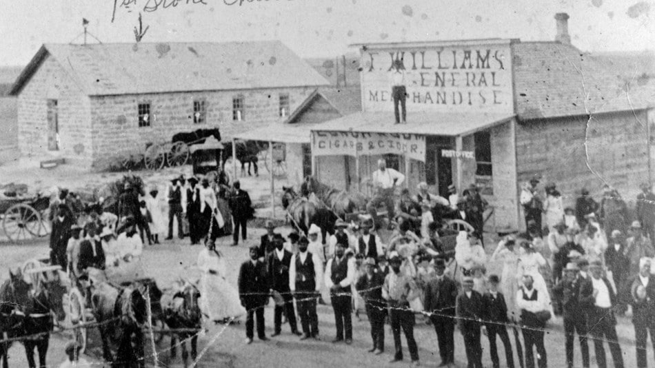 Historical photo of Nicodemus, Kansas | Historic Sites In Kansas