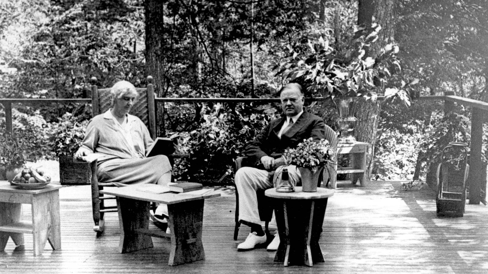 First Lady Lou Henry Hoover and President Herbert Hoover 