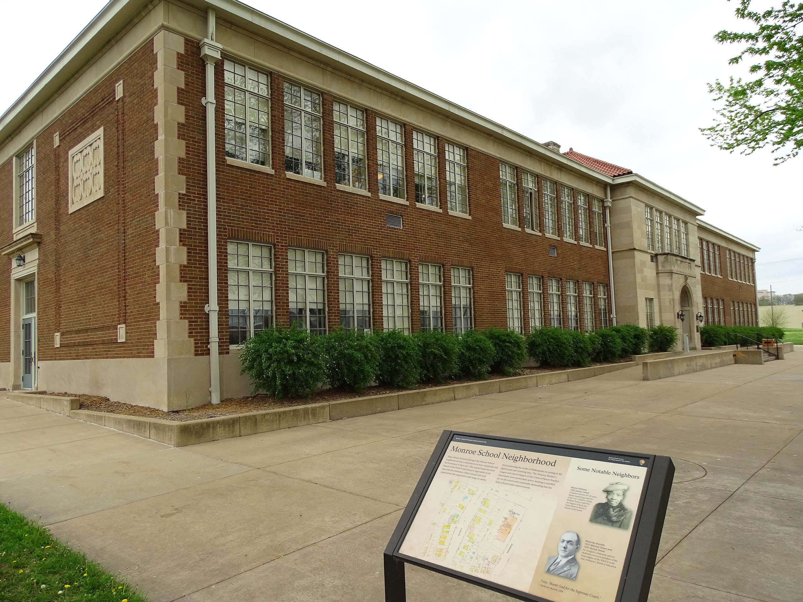 Monroe Elementary School is a national historic site as part of Brown v. Board of Education | National Parks Near Kansas City