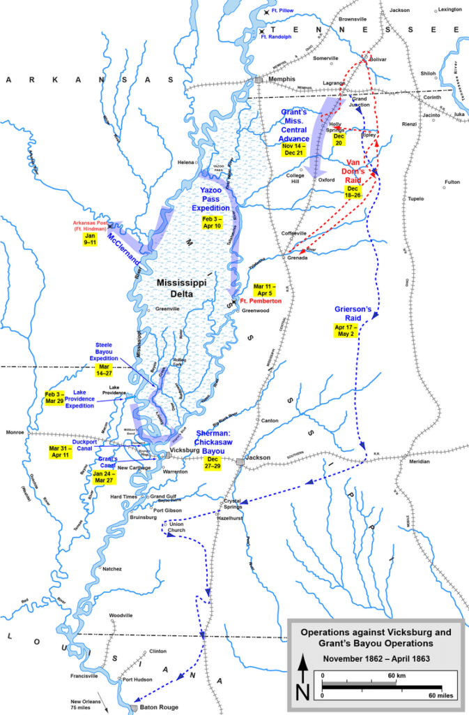 Map of the Vicksburg Campaign