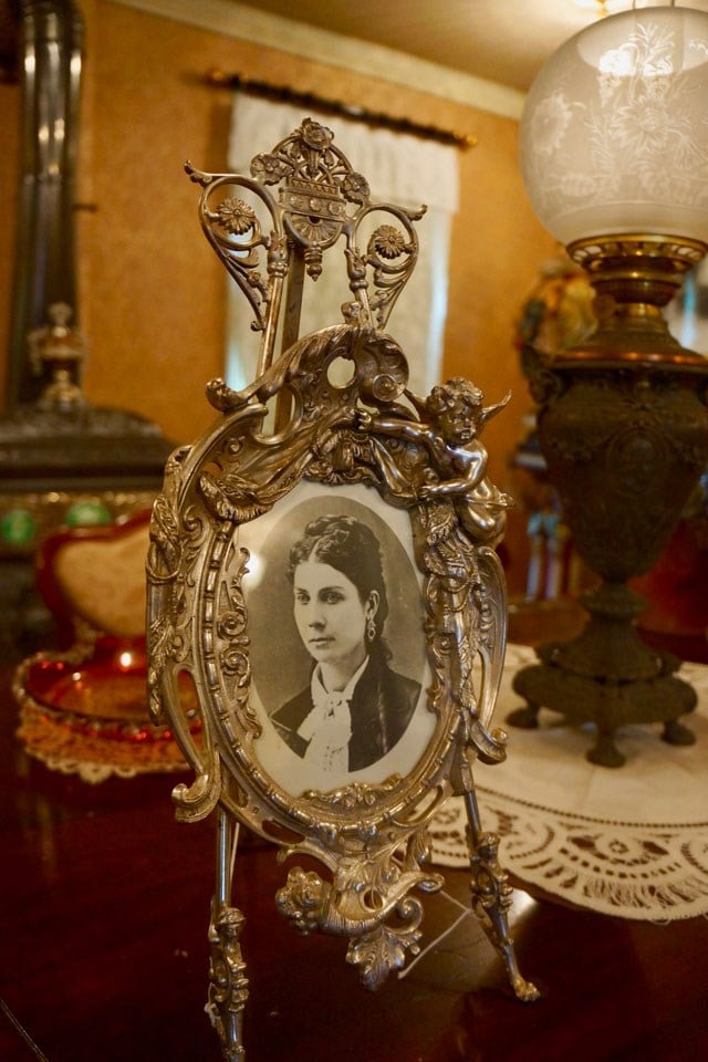 Augusta Kohrs photo, ca 1874, on display in the Formal Parlor of the Ranch House |