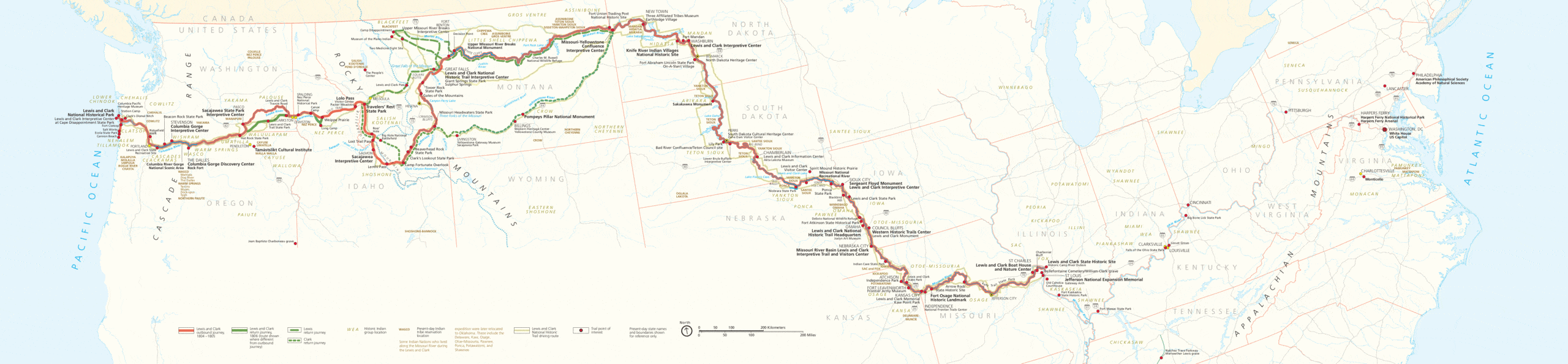 Lewis & Clark Trail Map