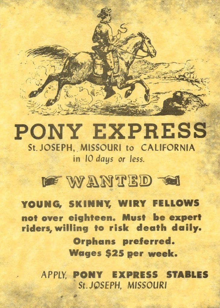 Pony Express Recruitment Poster