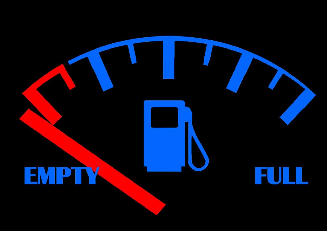 fuel gauge, gas tank, distance from miami to key west