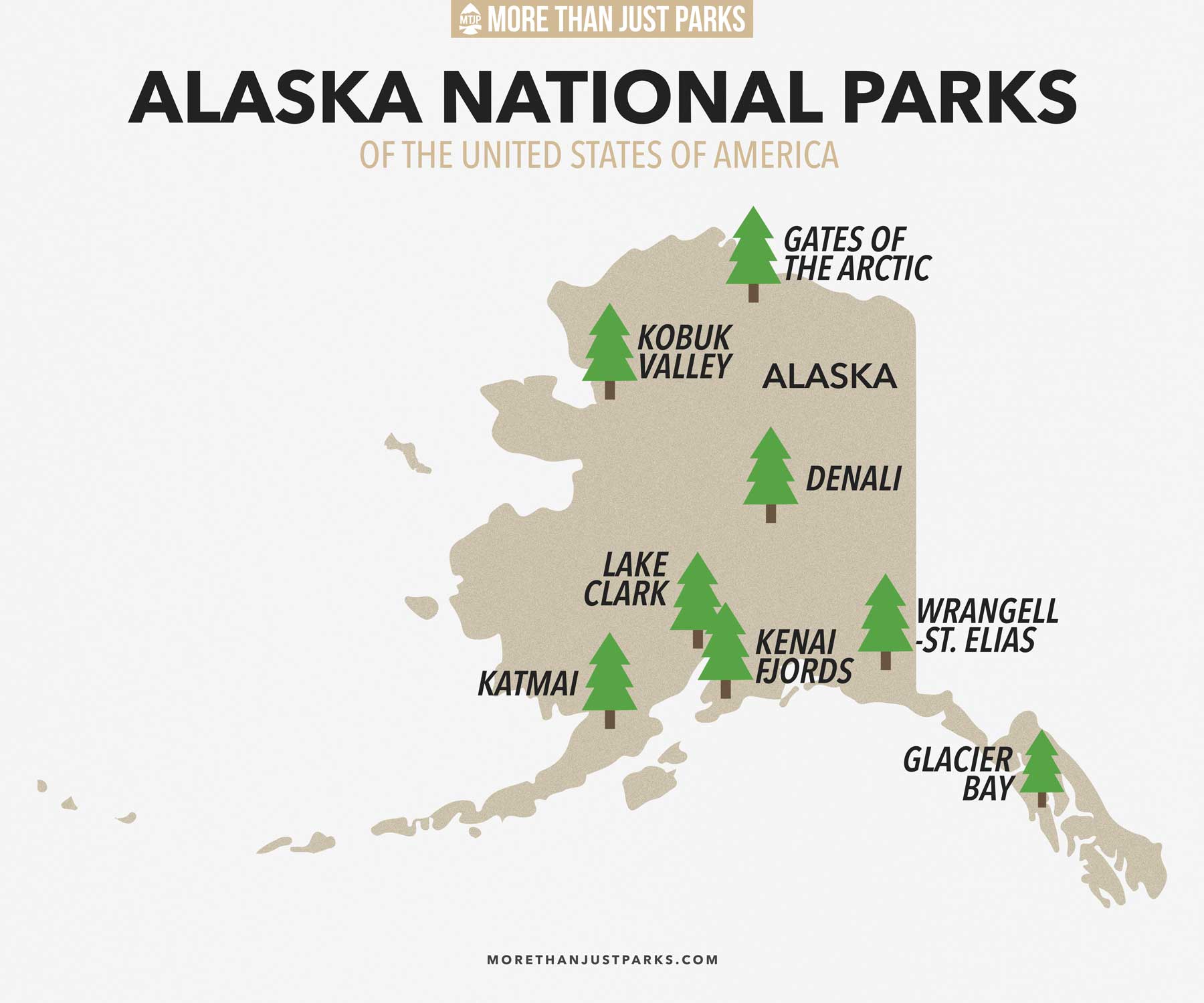alaska national parks map, map of alaska's national parks