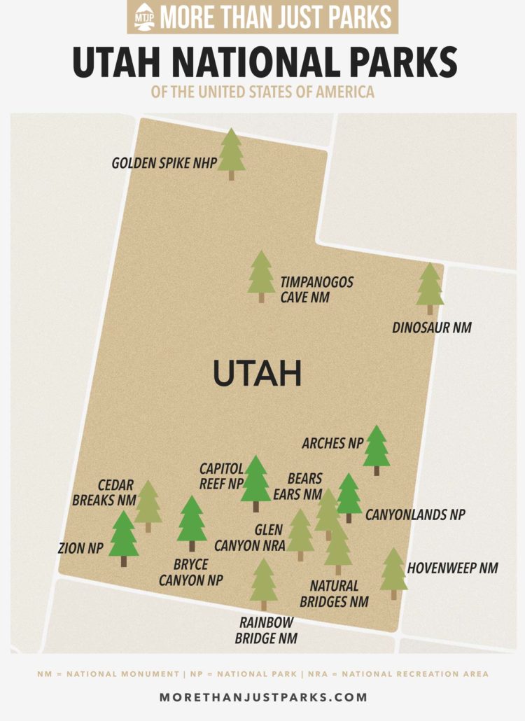 14 MIGHTY Utah National Parks & Monuments to Visit (+ Free Map)