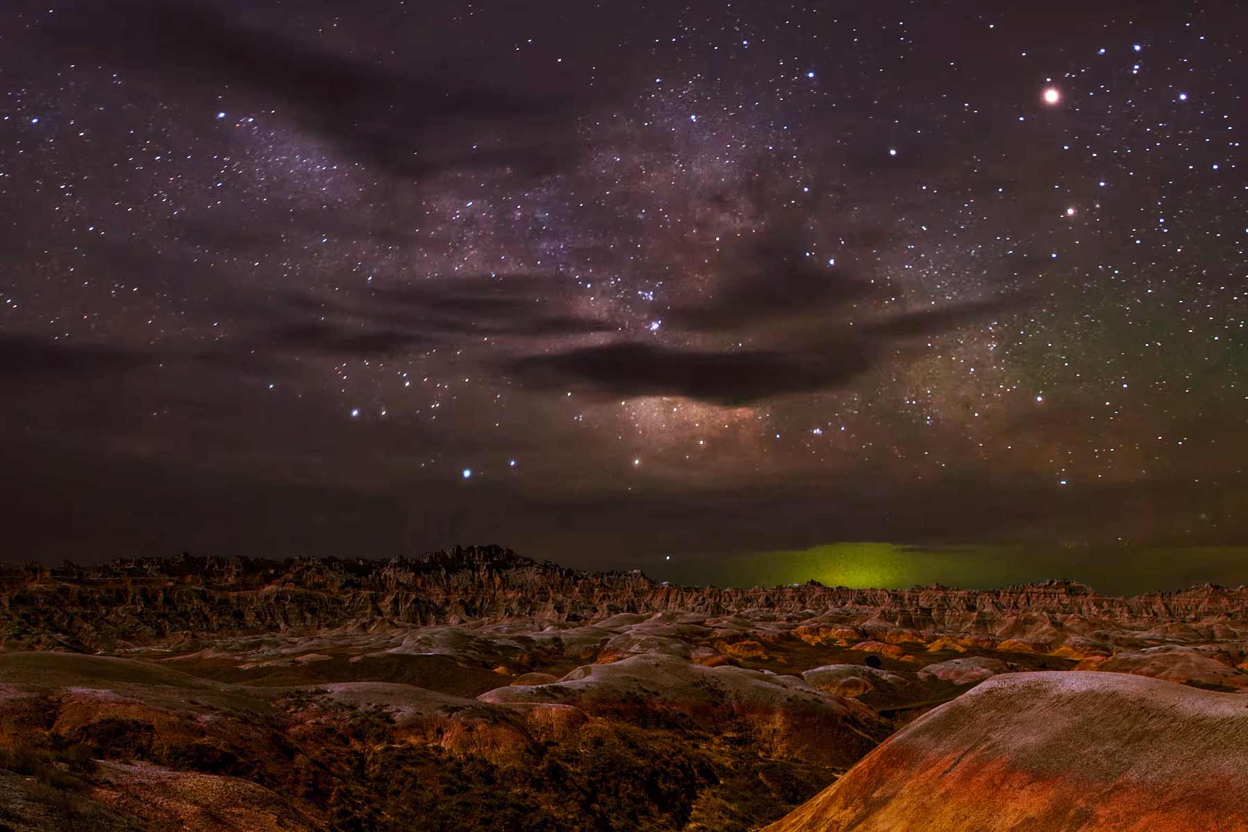 badlands national park stargazing, night sky