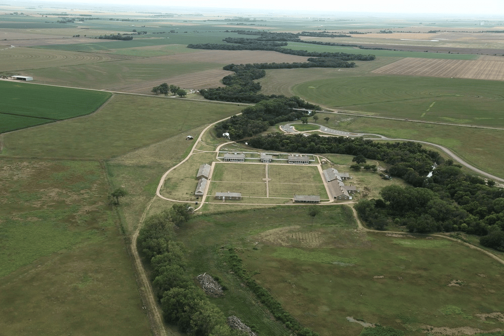 Aerial view of Fort Larned