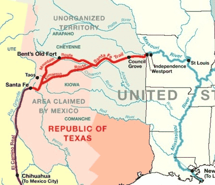 Santa Fe Trail in 1845