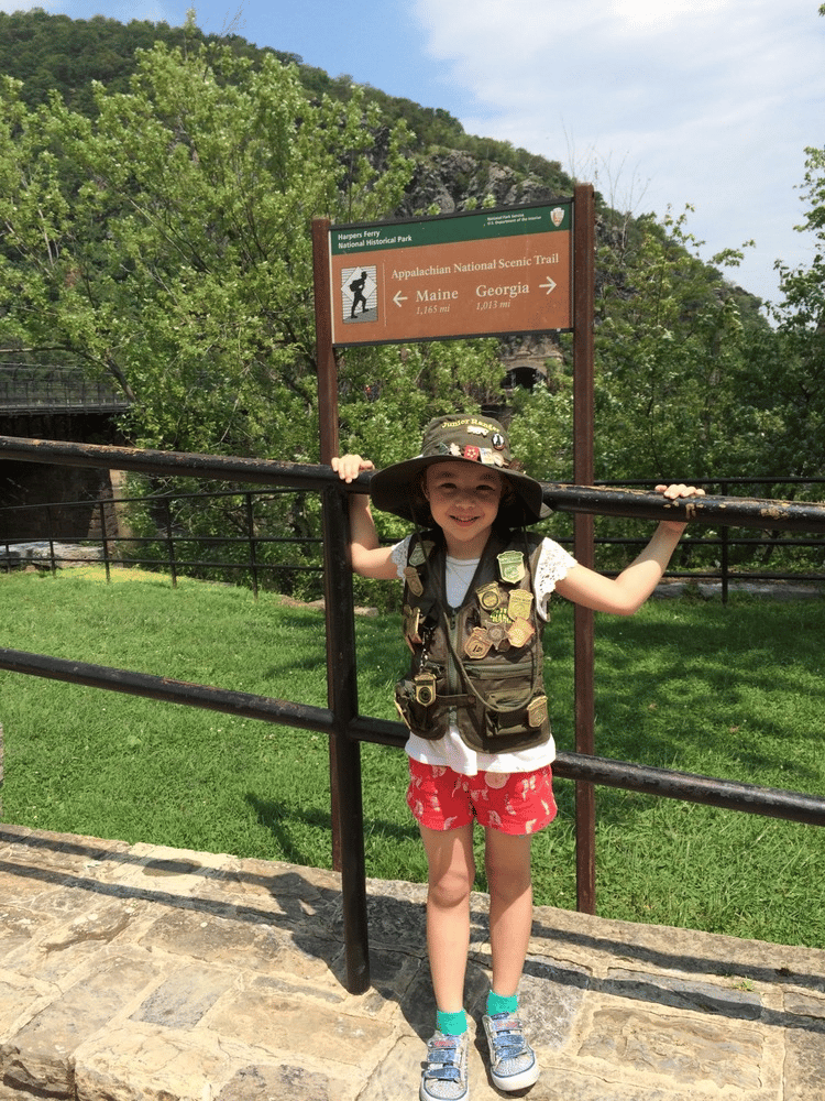 Junior Ranger enjoying her day at the Appalachian Trail 