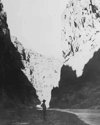Robert T. Hill Expedition member in Santa Elena Canyon