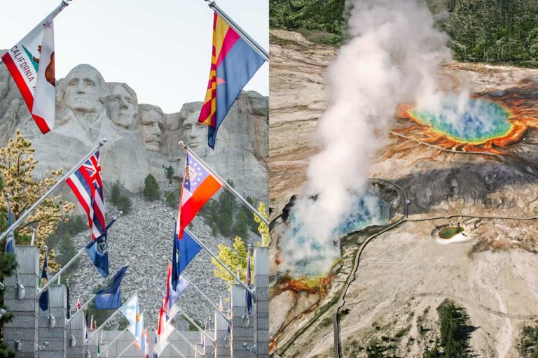mount rushmore to yellowstone national park