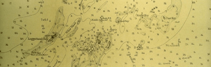 Navigational Chart of Dry Tortugas from 1874 | Dry Tortugas National Park Facts 