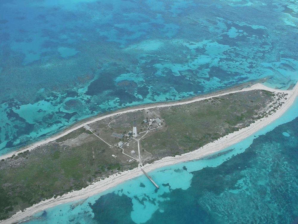 Aerial view of Loggerhead Key in Dry Tortugas National Park