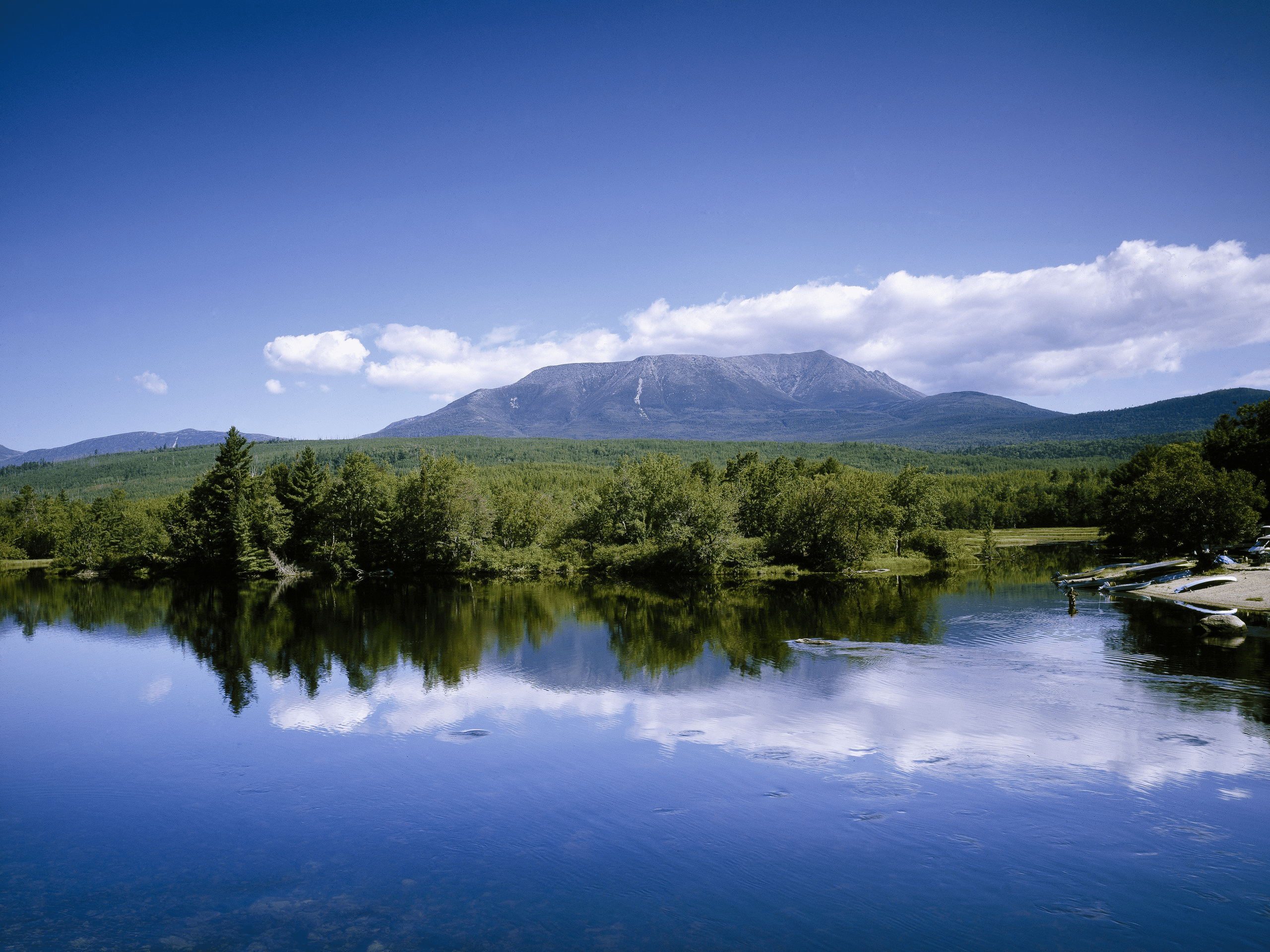 Appalachian Trail and view of Mount Katahdin