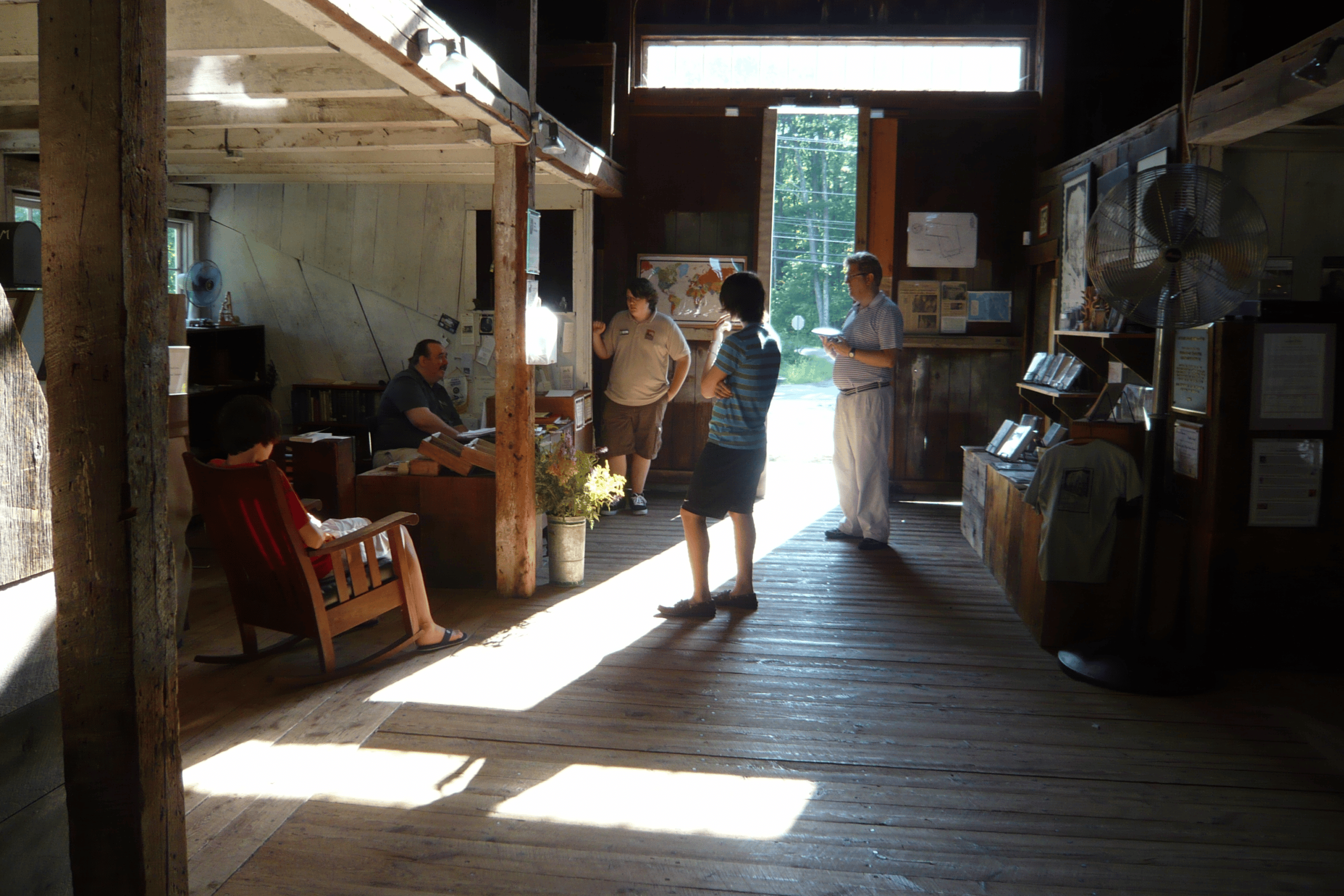 Barn reception and exhibition area, Robert Frost Farm State Historic Site