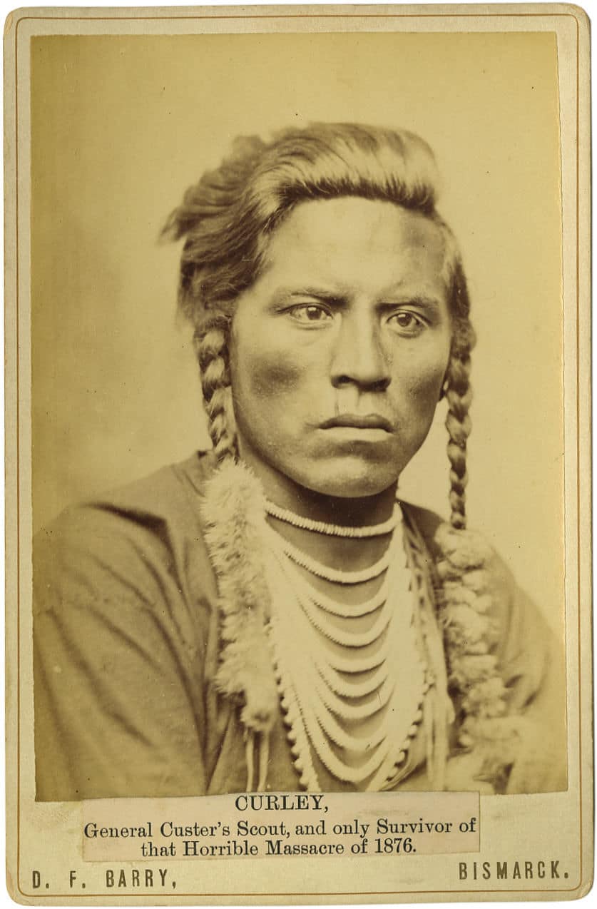 Curley was reported to be the only survivor of the 1876 Little Big Horn Massacre and the inspiration for the lead character in Little Big Man 