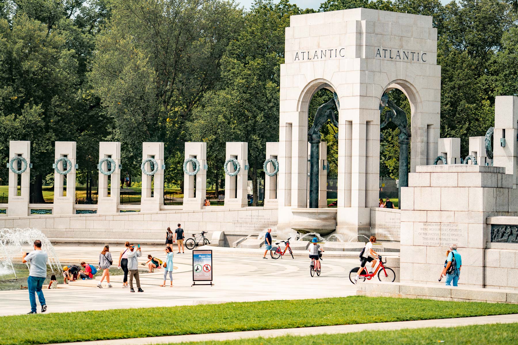 world war II memorial washington dc, national mall, world war two memorial, world war 2 memorial