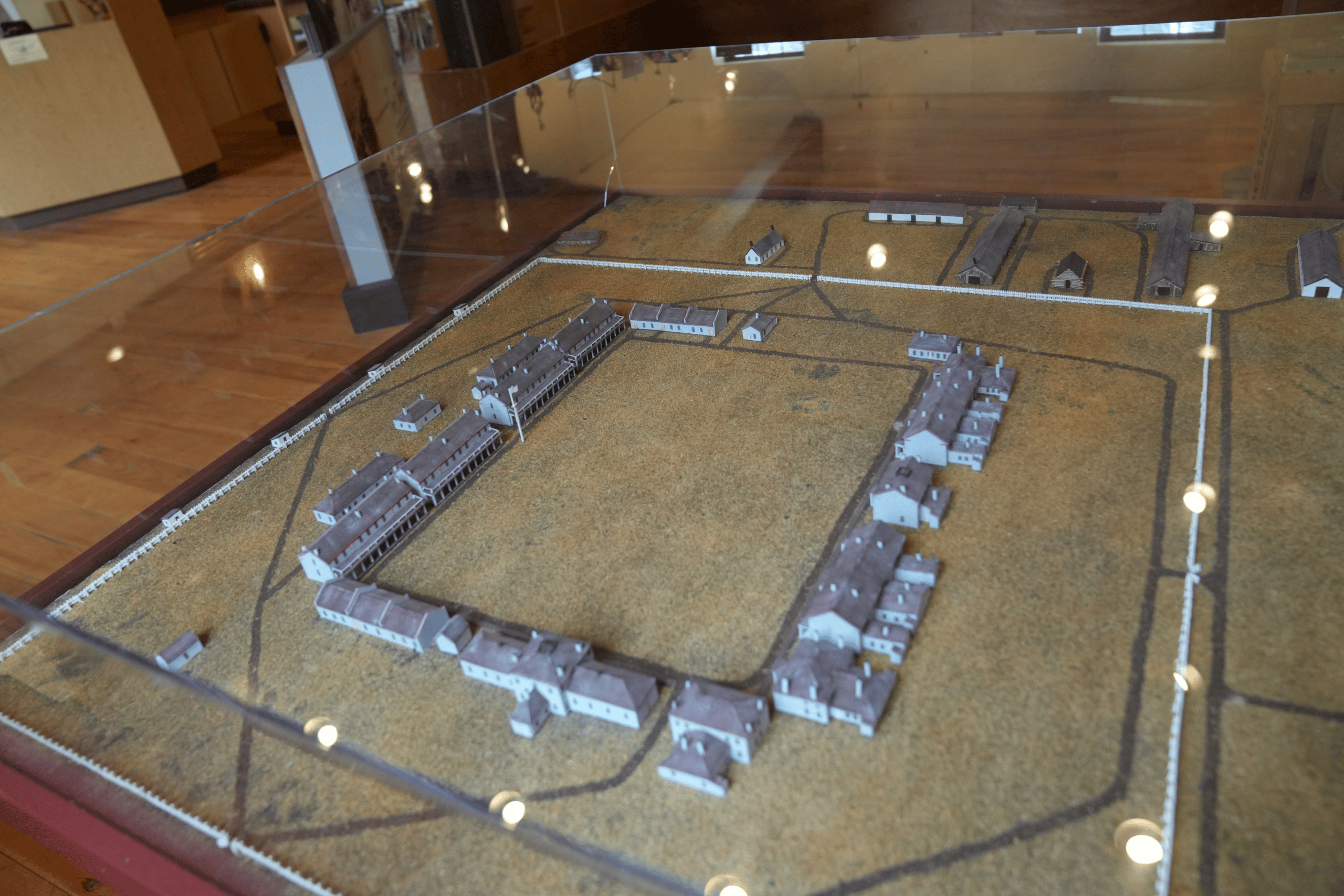 Fort Totten Historic Site model with surrounding palisade | Historic Sites In North Dakota 