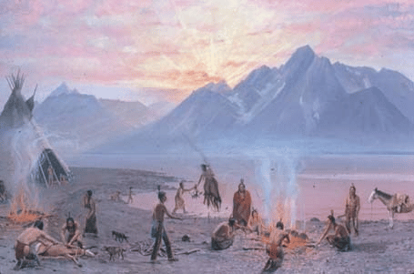 Indians on Jackson Lake