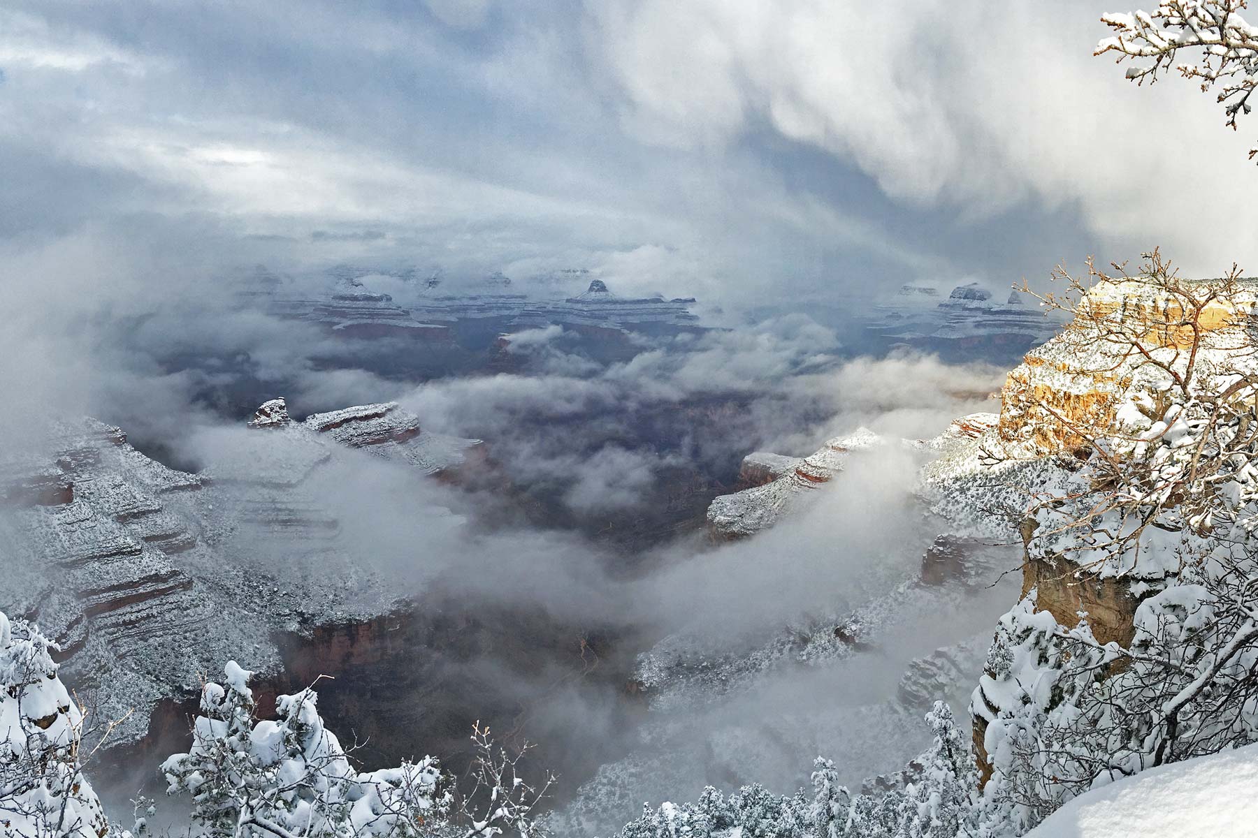 grand canyon in december, winter grand canyon national park