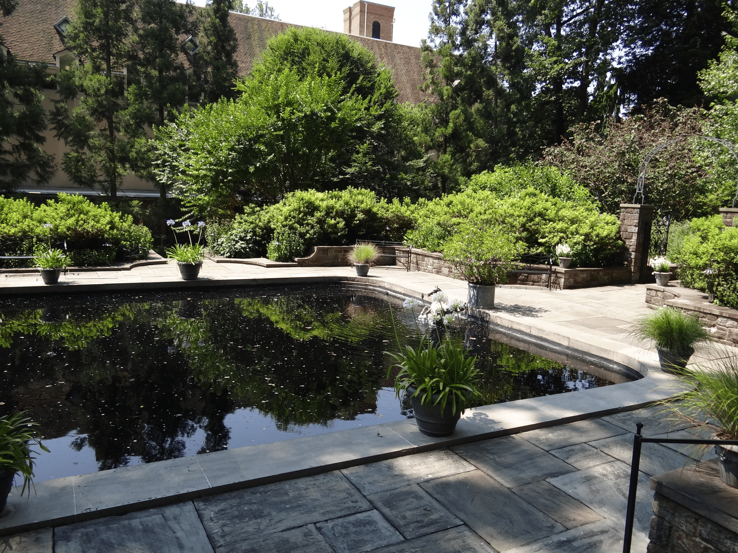 Reflecting Pool garden at the Winterthur estate, designed by Marian Cruger Coffin to serve as the du Pont family's swimming pool