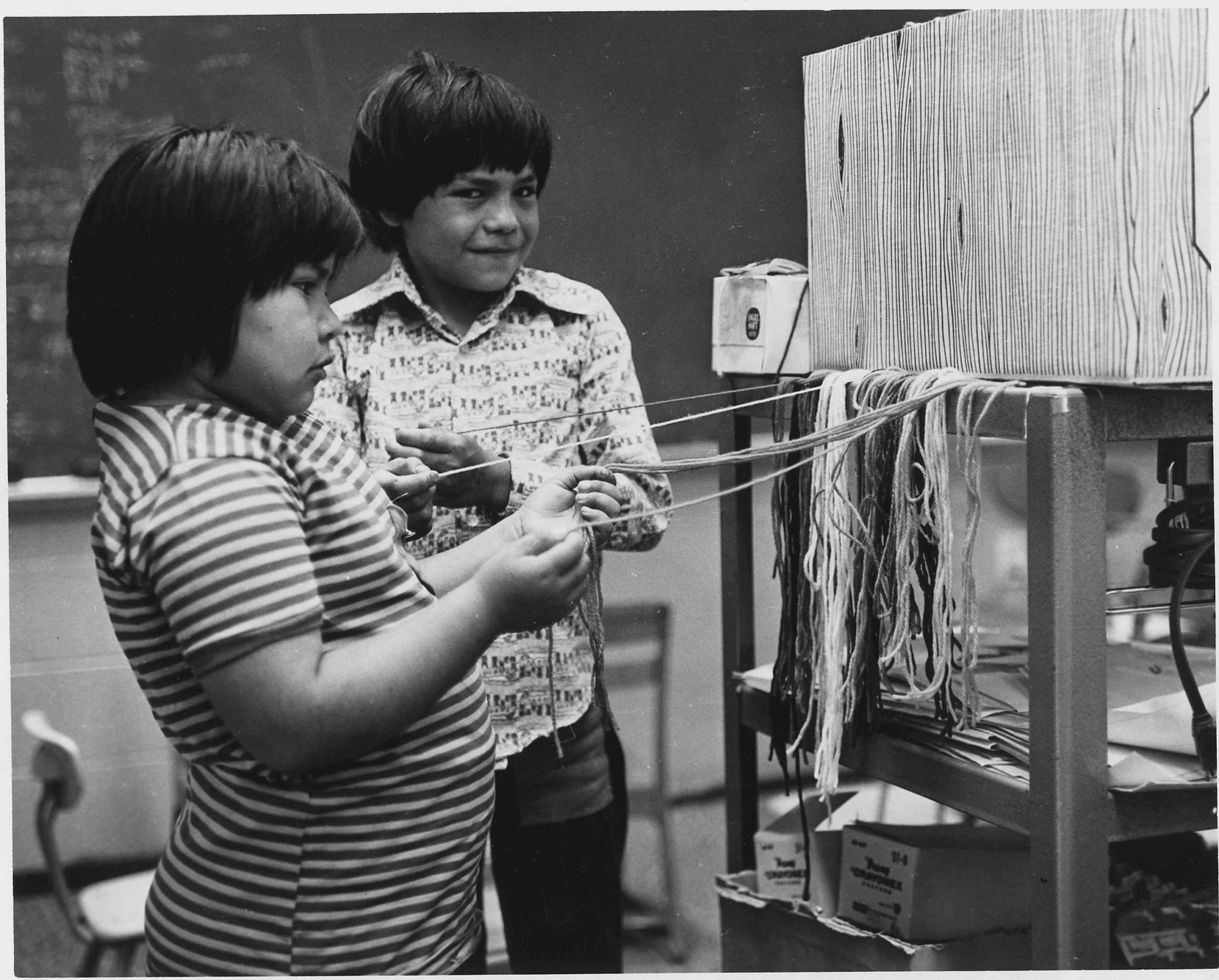 Cherokee Children Weaving Yarn | Great Smoky Mountains National Park Facts