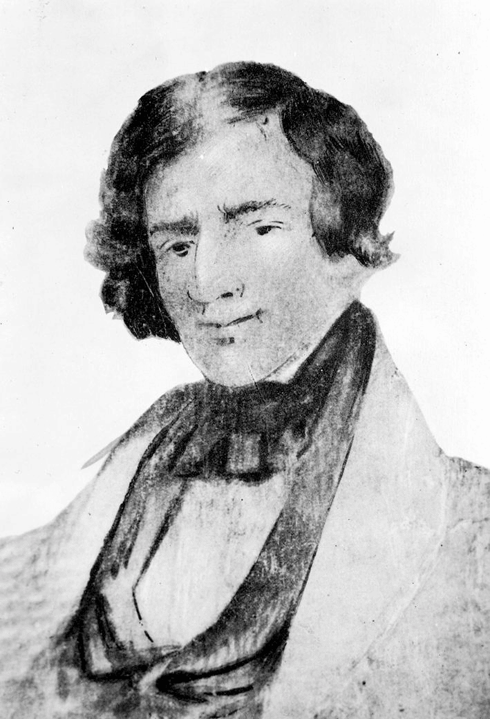 Jedediah Smith, life portrait, said to have been drawn by a friend, from memory, after the 1831 death of Smith