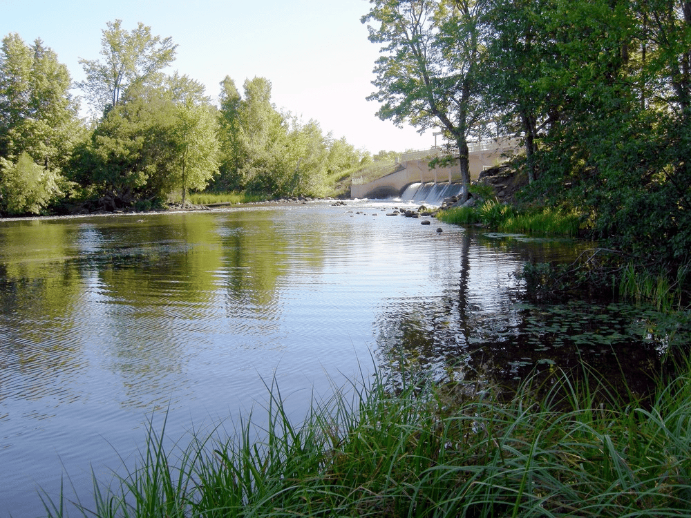 The dam at Gordon marks the beginning of St. Croix National Scenic Riverway, but the river itself starts at Solon Springs